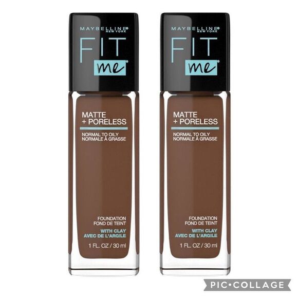 Lot of 2 375 Java Maybelline Fit Me Matte + Poreless Foundation - Picture 1 of 6